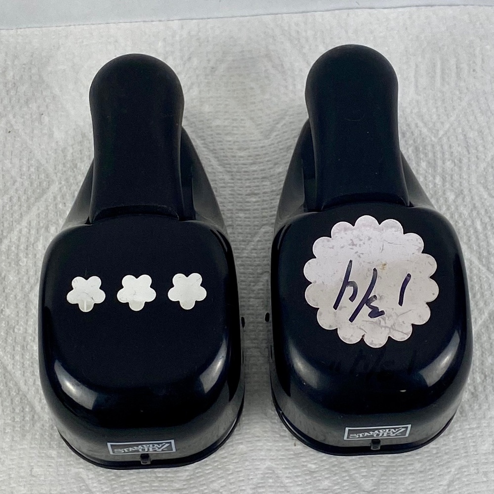 2 Stampin' Up! Tab Tag Flower Trio Paper Shaper Punch Scrapbook Craft Punches